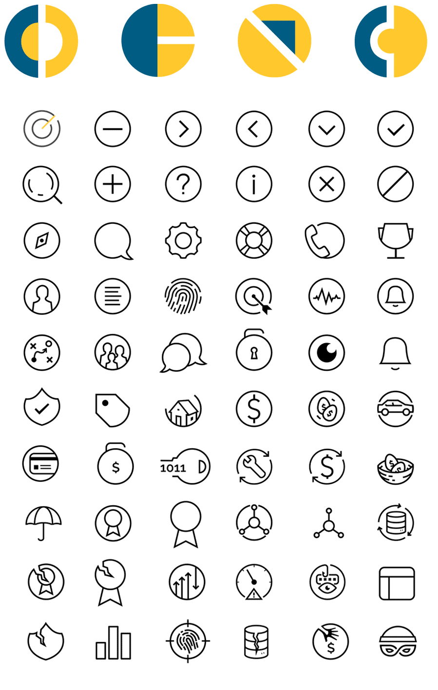 Cyberscout icon set